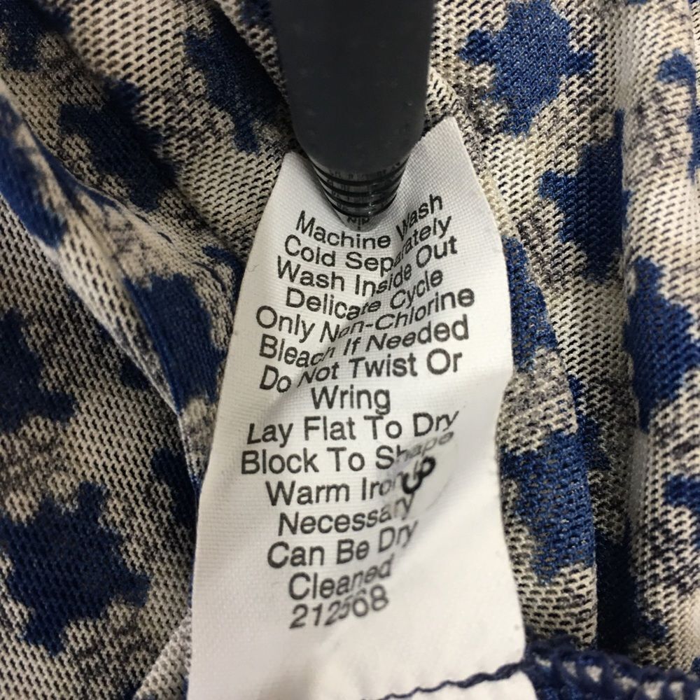 CAbi Womens Size S Blue White Checkered Button Down Shirt Hi Low Stretch Top - Picture 8 of 9